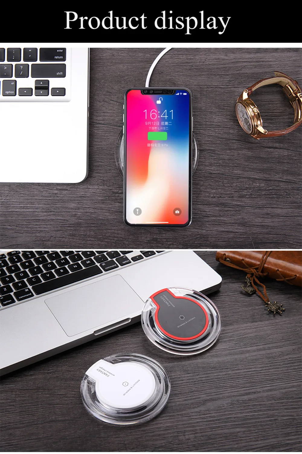 Qi Беспроводное зарядное устройство для зарядки, Индукционное USB зарядное устройство для Apple iPhone 8 11 Plus/X для samsung Galaxy S8/S8 Plus Note 8 для huawei