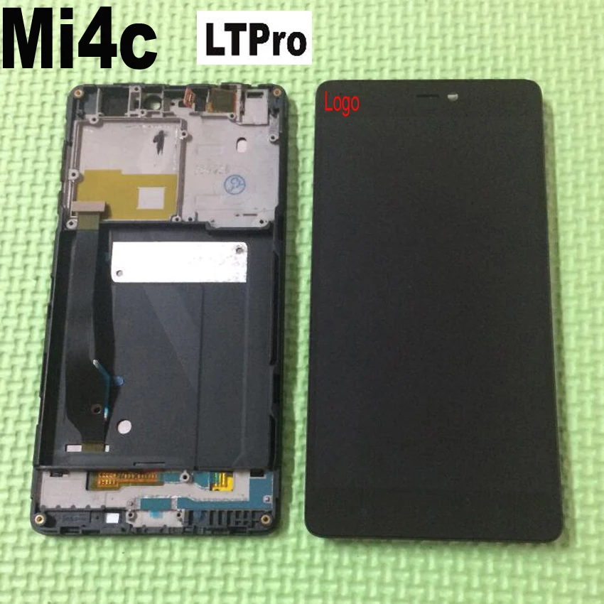 Оригинальная новая протестированная Рабочая рамка+ lcd кодирующий преобразователь сенсорного экрана в сборе для Xiaomi Mi4C 4C M4C Запчасти для сенсорного дисплея