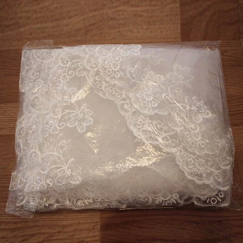 

BacklakeGirls Cheap Cathedral Wedding Veil Accessories 2.6 Meter Voile Mariage Vail Velos Lace Cotton Bride Veils 2018