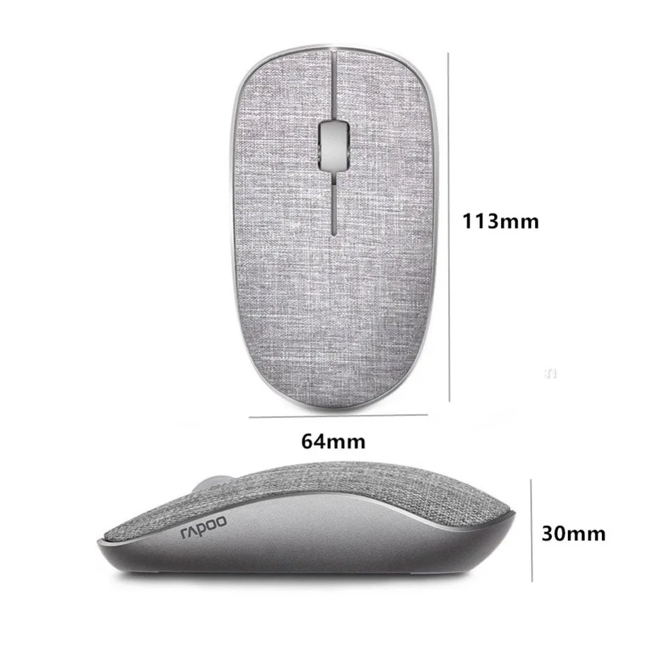 Новинка Rapoo 3500Pro тканевая оптическая беспроводная мышь USB Игровые мыши с мягкой тканевой крышкой Супер тонкий портативный для ноутбука компьютера