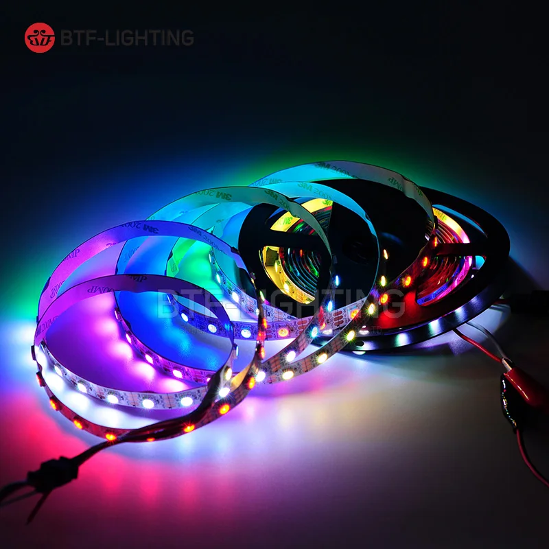 Оптовая продажа 1 м 30/60/74/96/100/144led/M WS2812B Светодиодная лента белая/черная PCB не