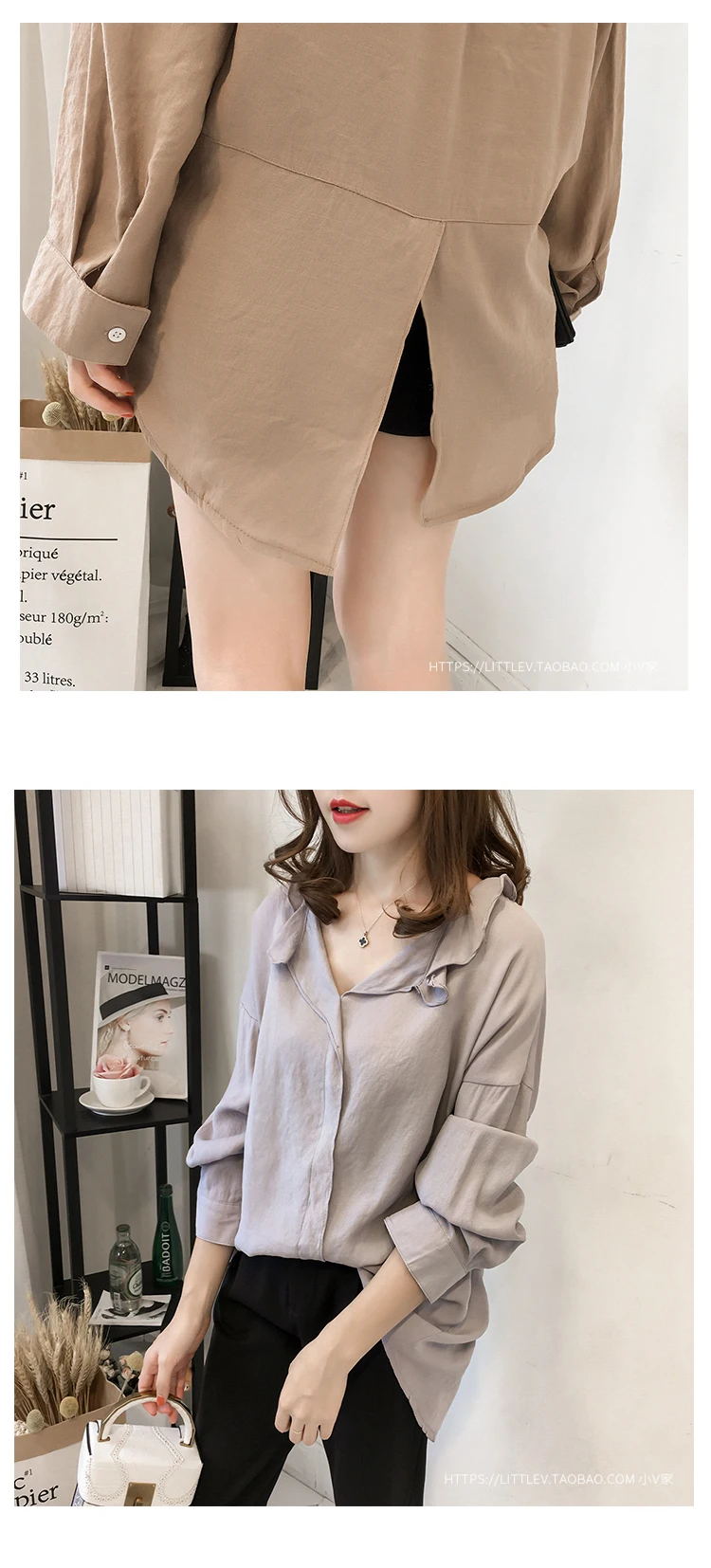 Женские топы и блузки blusas mujer de moda с v-образным вырезом, женские блузки с рукавом летучая мышь размера плюс, повседневные свободные 1732 50