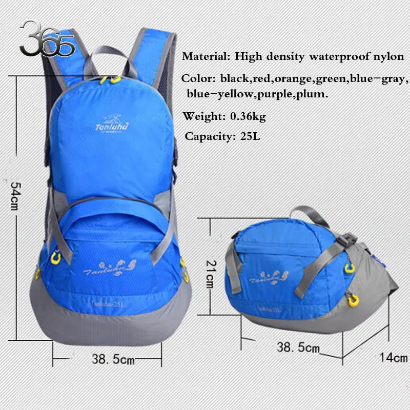 Free Ship Waterproof Nylon Folding Folded Backpack Waist Bag Ultralight Nice Travel Mountaineering | Багаж и сумки