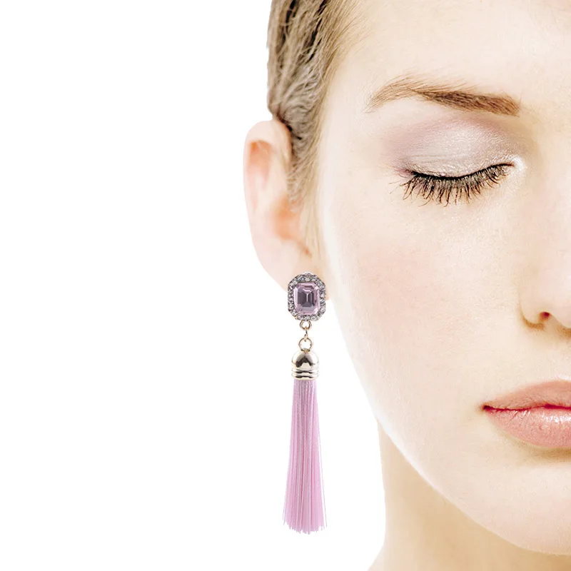 Модные богемные длинные сережки с кисточками вечерние украшения национальные