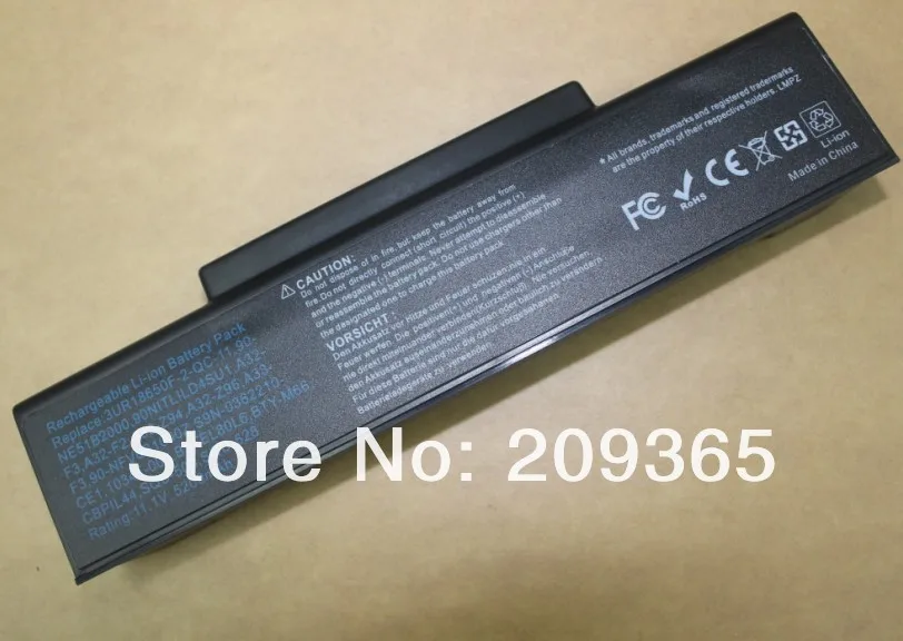 Аккумулятор для ноутбука Asus A9C A9R A9Rp A9Rt A9T A9W F2F 90NITLILD4SU1 A32 F2 F3 Z94 Z96 S9N 0362210 CE1|laptop