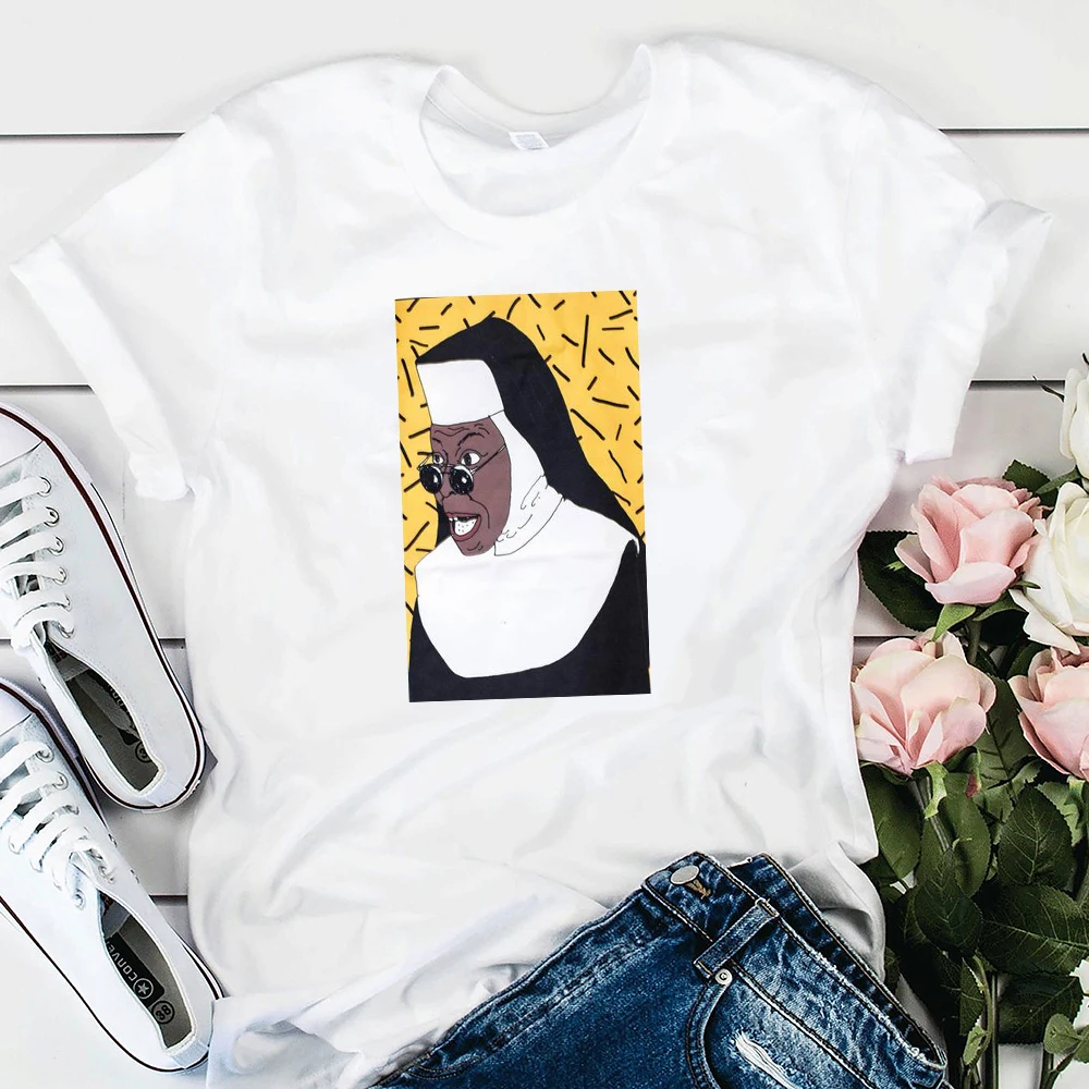 Женская одежда футболка с надписью Sister Act Whoopi Goldberg Nun 90 s унисекс изображением