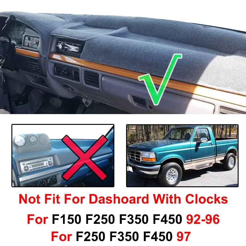 For Ford F150 F250 F350 1992 1993 1994 1995 1996 Dash Mat Dashboard Cover Dashmat Anti-dirty Pad Carpet Guard Car Accessories | Автомобили