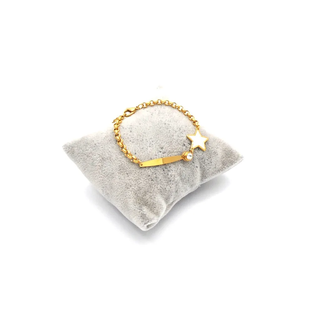 Для женщин Нежный bijoux Оптовая нержавеющая ювелирный стальной браслет золото