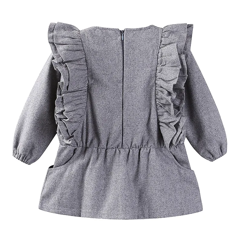 Распродажа 2017 цельное однотонное Новое Стильное платье в стиле преппи для