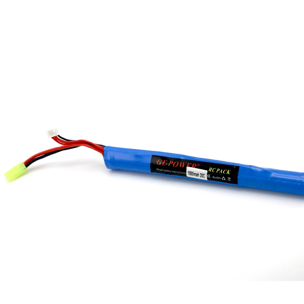 1 шт. 11 В 1500 мАч 20C 3s GE Power RC Lipo Аккумулятор AKKU Mini Airsoft Gun модель 40C|Перезаряжаемые