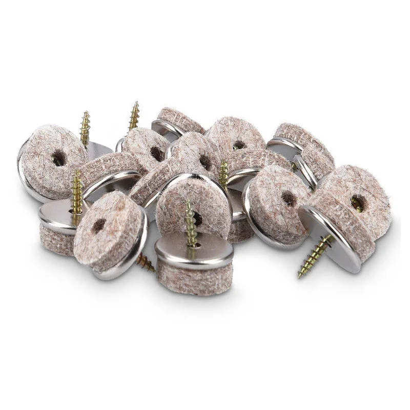 20Pcs Furniture Felt Glides with Screw Chair Glider Set Floor Protection Dropshipping | Обустройство дома