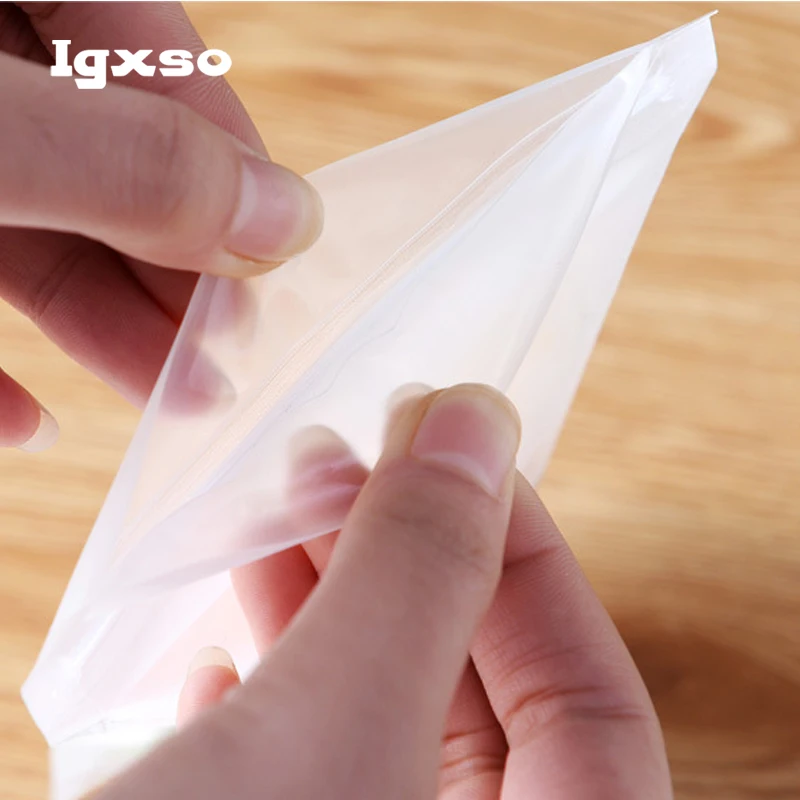 10 шт. Еда ziplock мешок Пластик молнии уплотнения хранения сумки Сгустите прозрачный