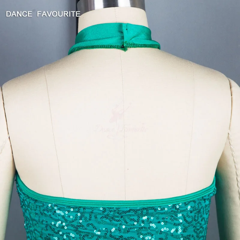 

Green & Royal Blue Sequin Bodice Ballet Jazz/tap and Hip Hop Dance Costumes Sequin Tassel Dancewear