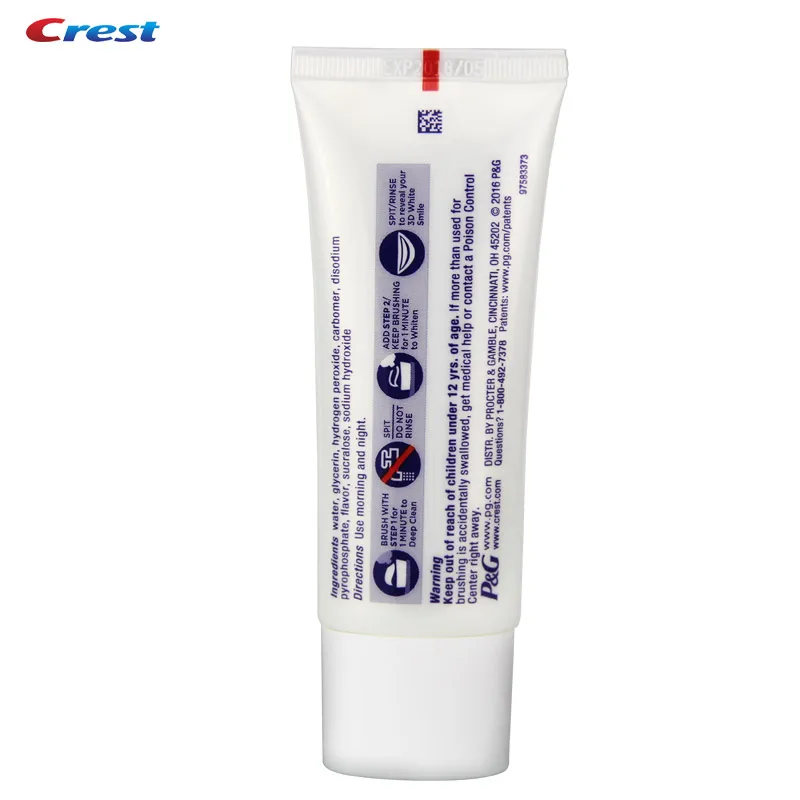 Гребень 3D белый блеск зубная паста для отбеливания зубов гель Anticavity Deep Clean