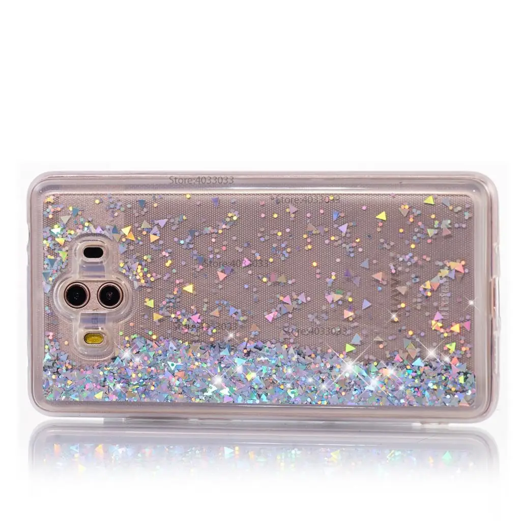 TPU чехол для huawei Коврики 10 ALP L09 L29 динамический поток жидкости флэш-Crystal Clear задняя