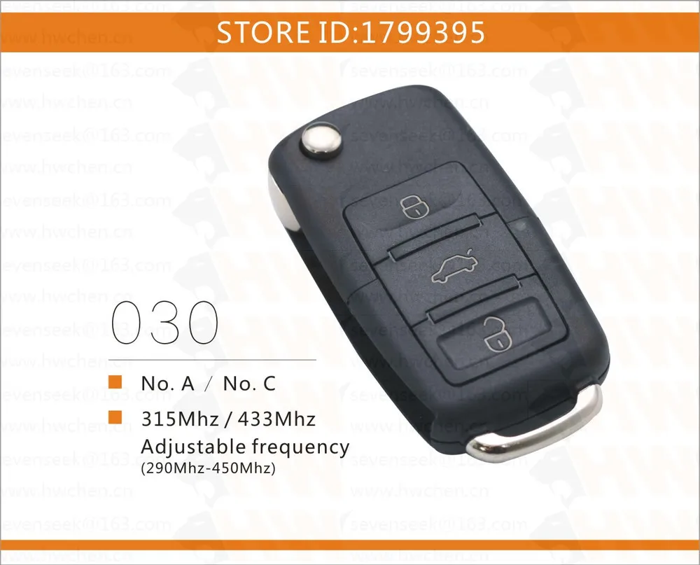 5pcs-030A-433Mhz Scoon торговля NO. A фиксированный код суб-пульт для дистанционного управления master 433 adjsutable RF беспроводной пульт дистанционного управления Дубликатор - Цвет: 5pcs-030A-433Mhz