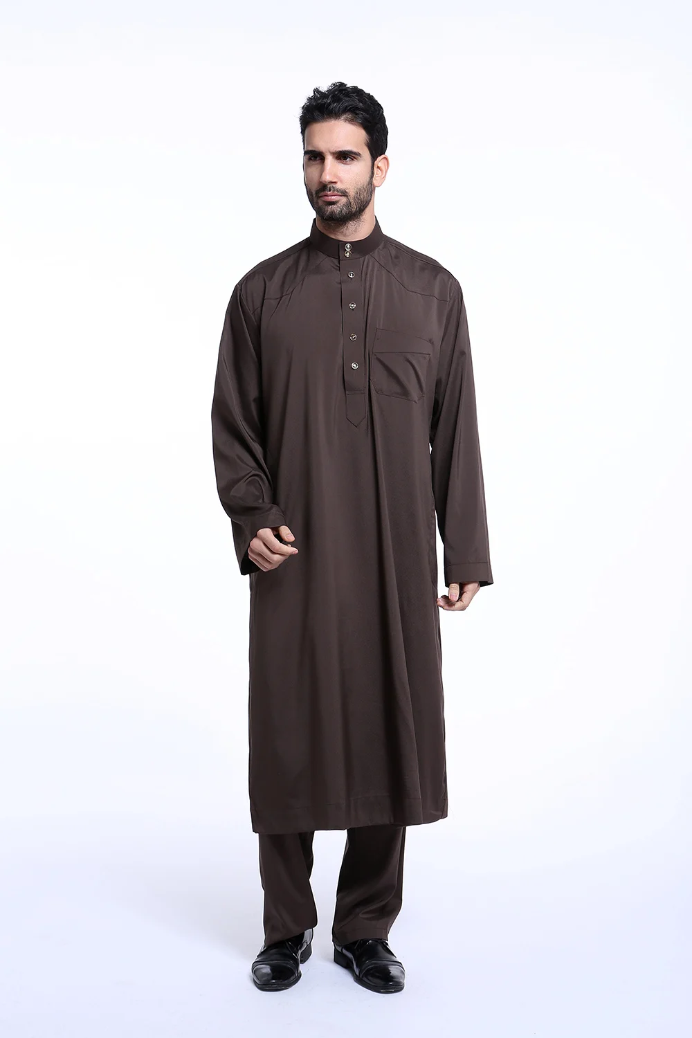 S-3XL High quality Muslim Islamic Clothing for men Arabia Jubba Thobe plus size dubai Men's Kaftan Abaya clothing 2 pcs set |