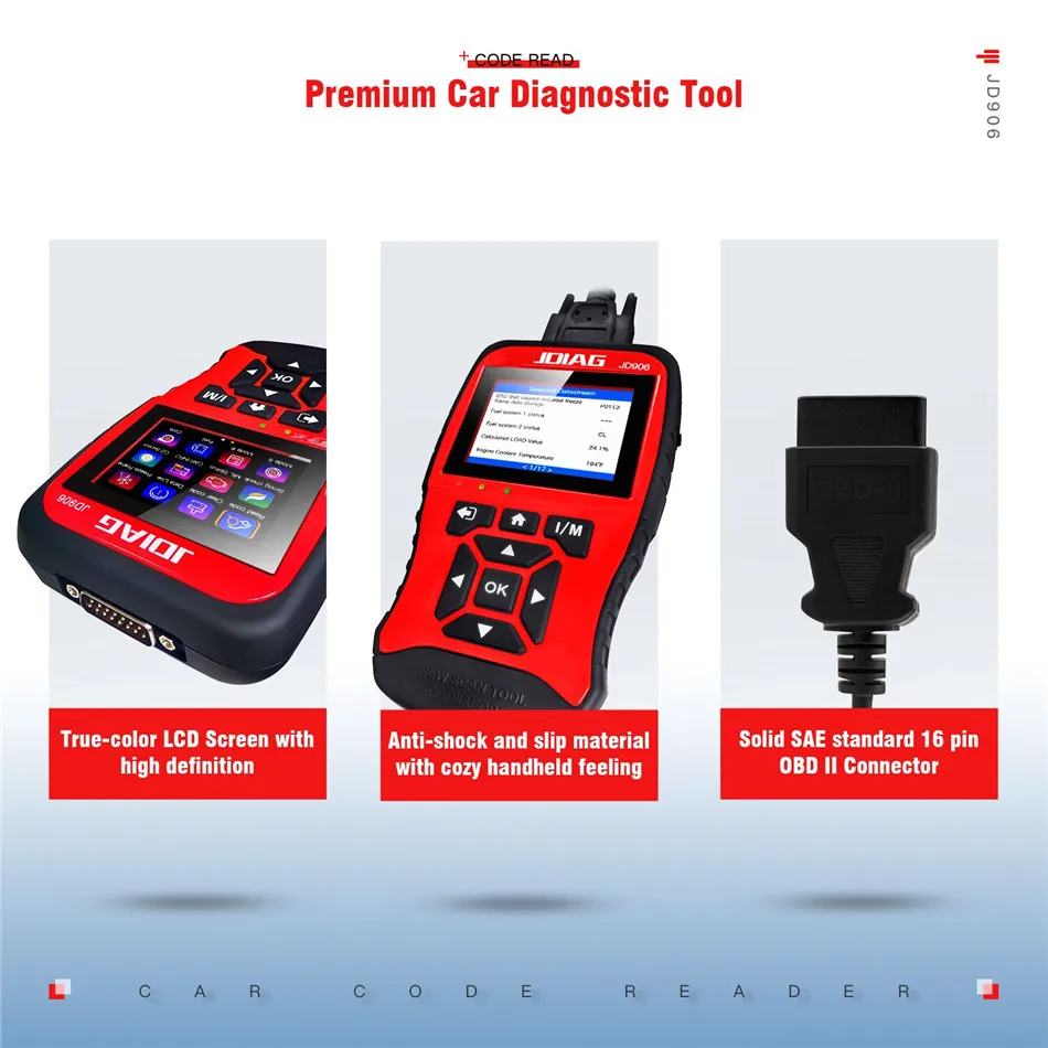Профессиональный автомобильный диагностический инструмент Jdiag JD906 JD906S