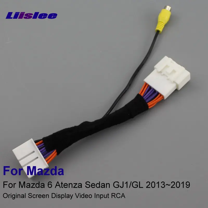 Line Для Mazda 6 Atenza седан GJ1/GL 2013~ 18 шпильки RCA адаптер разъем провода кабеля сзади Камера видео переключатель - Название цвета: Line