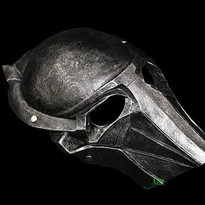 Alien VS Predator маски воина на все лицо Хэллоуин Делюкс фильм Смола Маска маскарадный костюм Серебряный взрослый размер