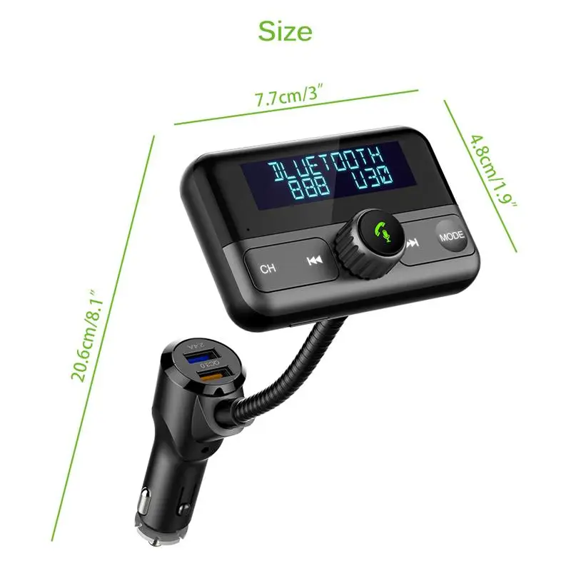 Onever беспроводной автомобильный комплект громкой связи 4,2 двойной Bluetooth fm-передатчик MP3-плеер модулятор DAB цифровой экран навигация вещания