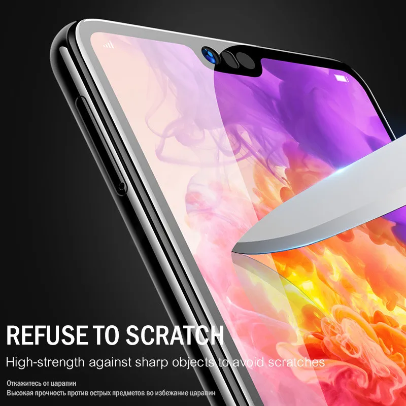 Защитное стекло для huawei P10 P20 P30 lite Nova 3E 4E Honor 7C 8C 8X9 10 View 20 V9 5D полноэкранный чехол