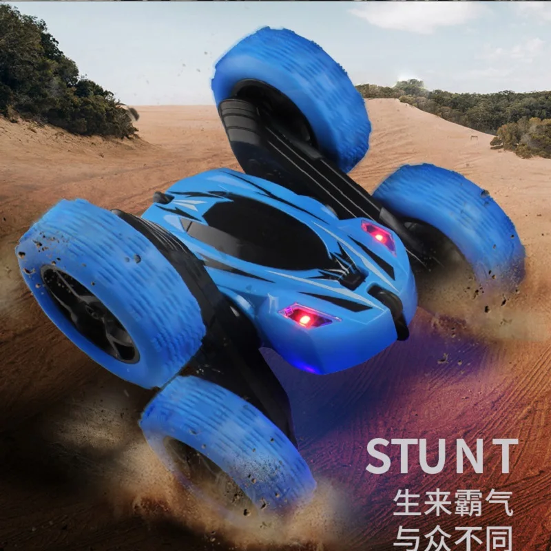 1/28 2 4 г RC Stunt Car игрушки удаленного Управление Off Road Электрический Race Двусторонняя