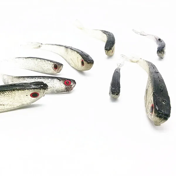 10 шт. 8 см/2 г Мягкая резиновая приманка на рыбалку Drop Shot Lure Shad для окуня форель, щука хвост приманка Аксессуары для рыбалки