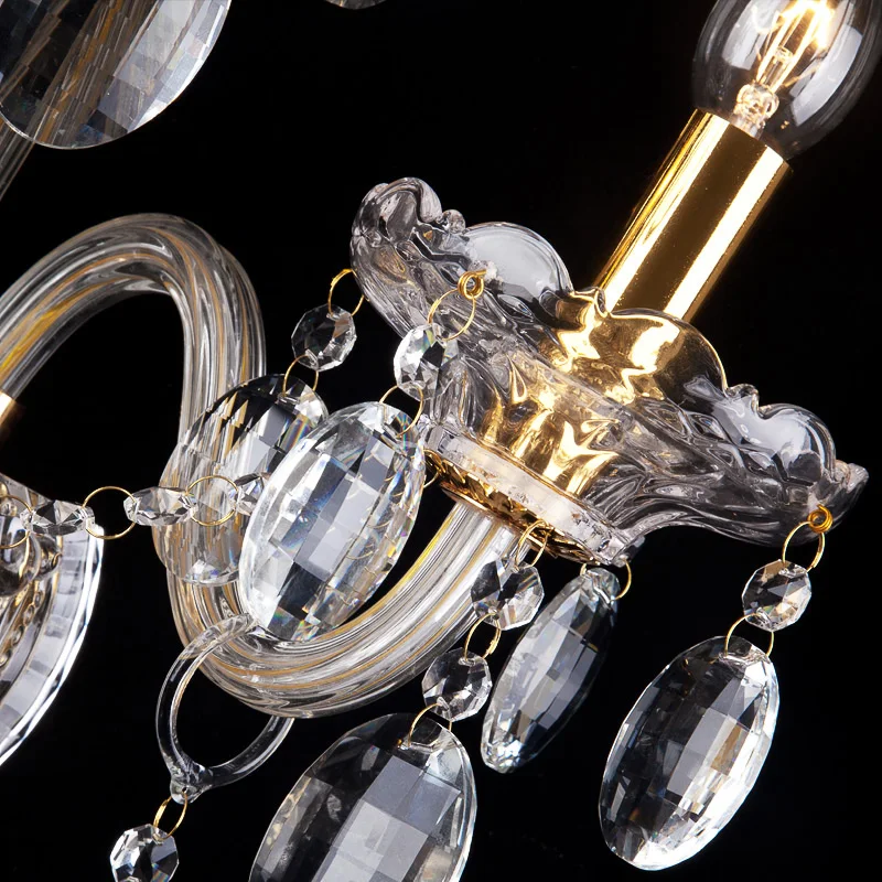 Большой Хрустальный настенный светильник s для гостиной спальни E14 Золотая