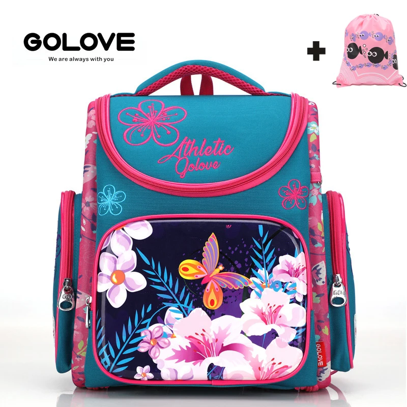 Детский ортопедический рюкзак с бабочками для девочек и мальчиков|Школьные