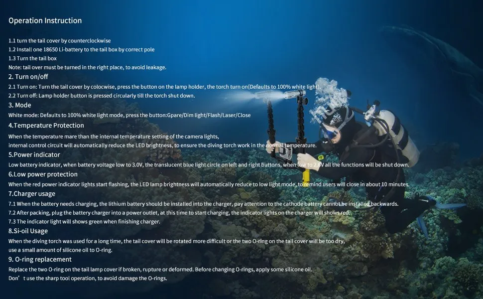 Ручной Стабилизатор для дайвинга + фонарики GoPro Hero 7 6 5 4 3 SJCAM Xiaomi Yi 4K Eken SLR DSLR