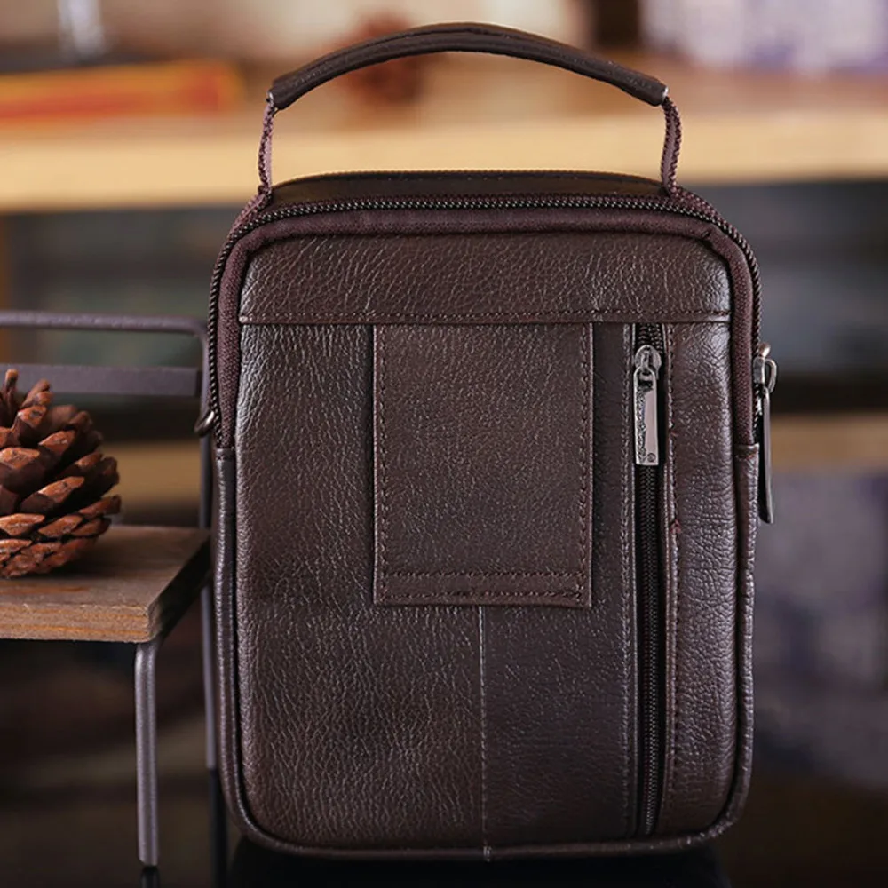 Мужская поясная сумка из натуральной кожи &quotПочтальон&quot на ремне набедренная