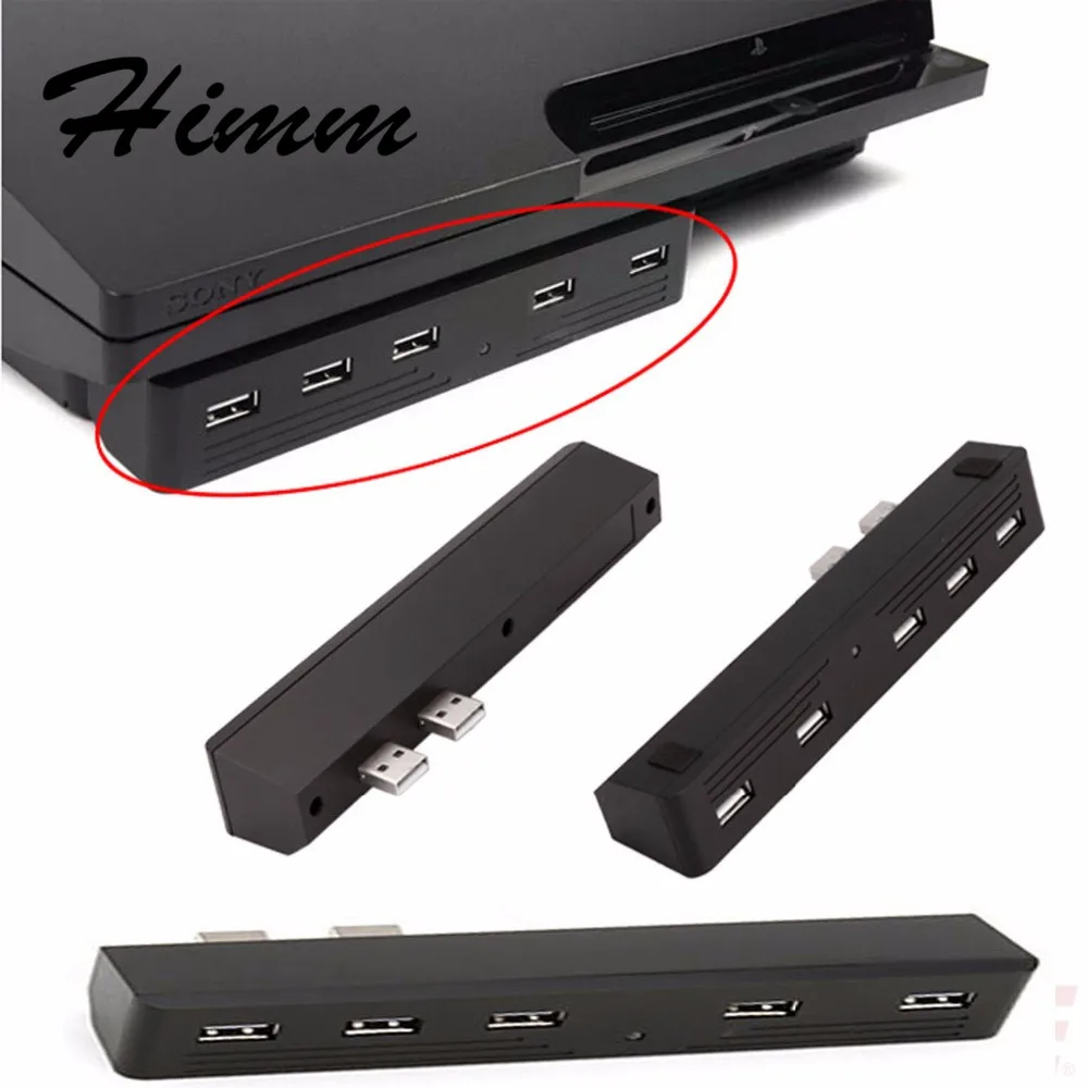 Черный 5 портов USB 2 0 концентратор в 1 конвертер для Playstation PS3 и Sony тонкий консолей