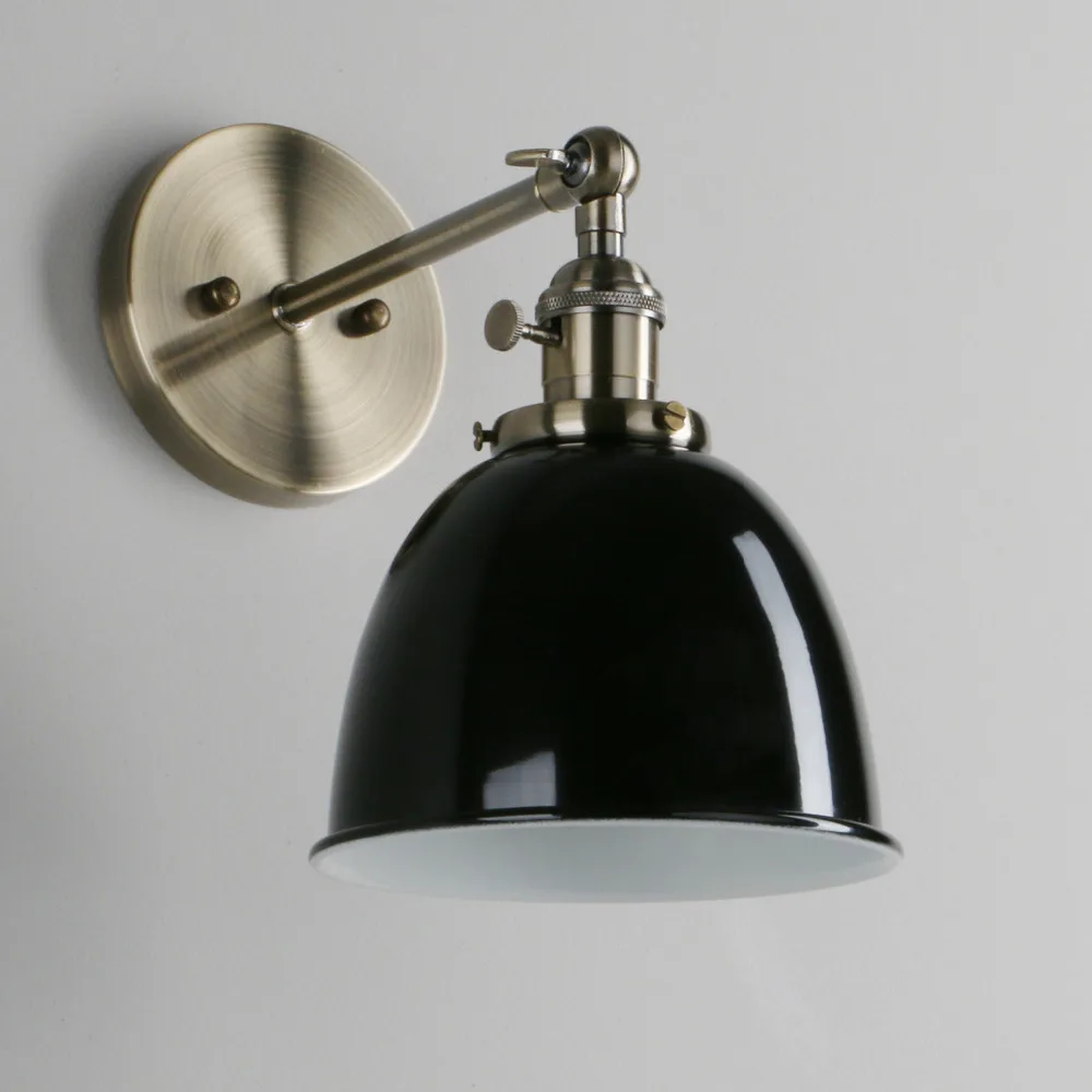 Permo винтажный wandlamp 6,5 ''настенные лампы, черное современное настенное бра, промышленный лестничный настенный светильник, новогодний, Рождественский Декор