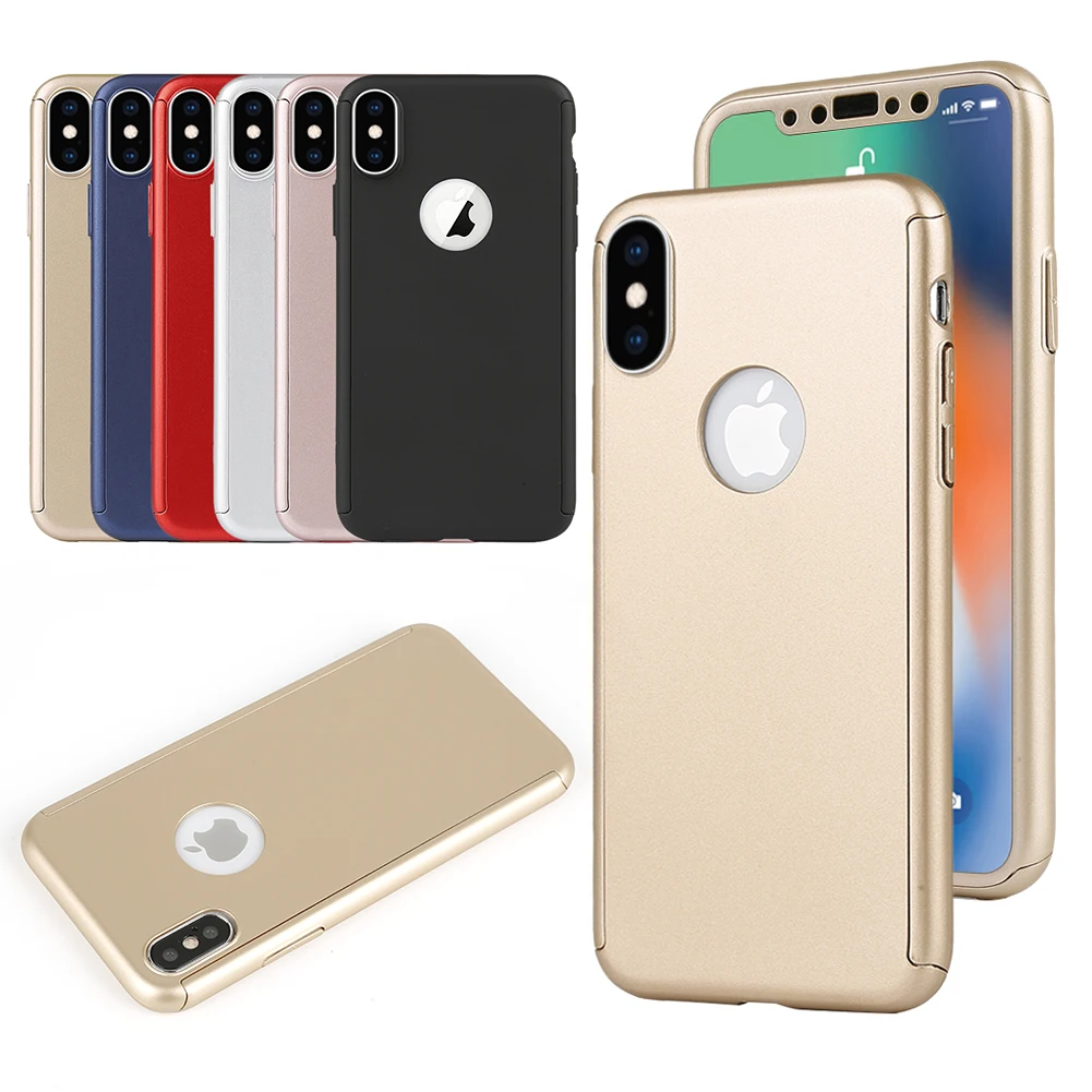 Чехол на айфон 7 Полное покрытие чехол для iPhone X 8 6 6S 7 Plus 5 5S SE XS MAX XR PC Защитная крышка для iPhone 7 8 плюс Чехол с стекло