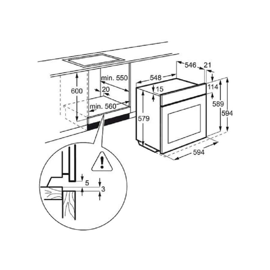 Встраиваемый духовой шкаф Electrolux EOB95551AK | Бытовая техника