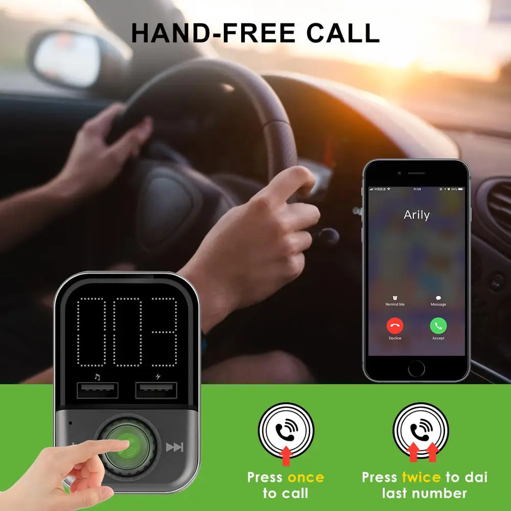BT72 беспроводной Bluetooth Автомобильный fm передатчик AUTOPMALL двойной USB Радио адаптер FM