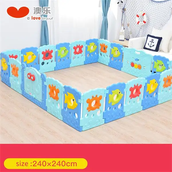 HDPE забор для детских игр, 22 штуки, большой забор для игр, Детская безопасность, для дома, для семьи, для малышей, для игры в бар, защитное ограждение, игрушка - Цвет: 20 plus 2 ocean