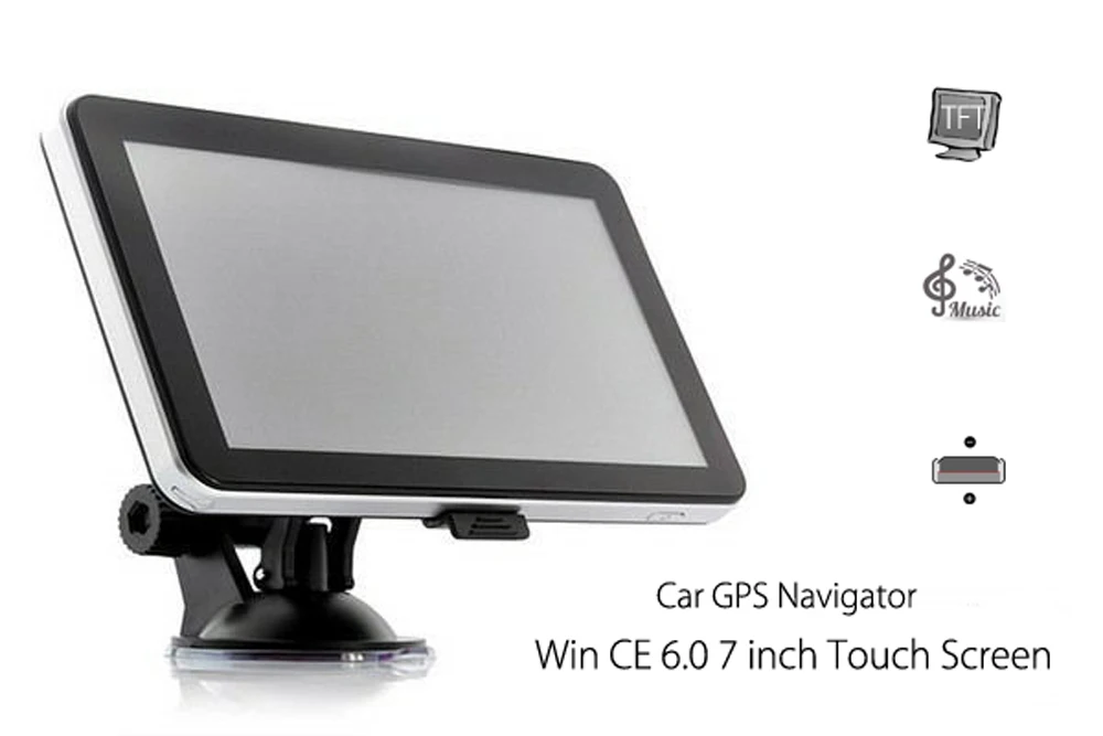 7 дюймов сенсорный экран грузовик автомобиль gps навигация TFT lcd дисплей навигатор Win CE 6,0 8 ГБ+ 256 м FM с бесплатными картами Европы и Америки