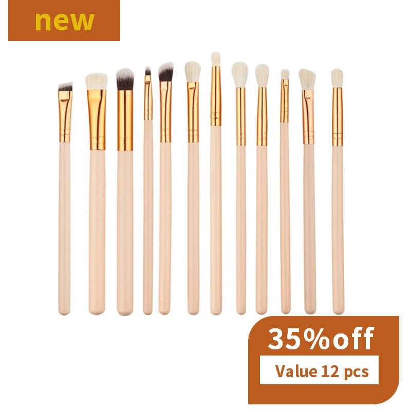 12 шт. кисти для макияжа Кисть глаз профессиональный макияж набор кистей основа