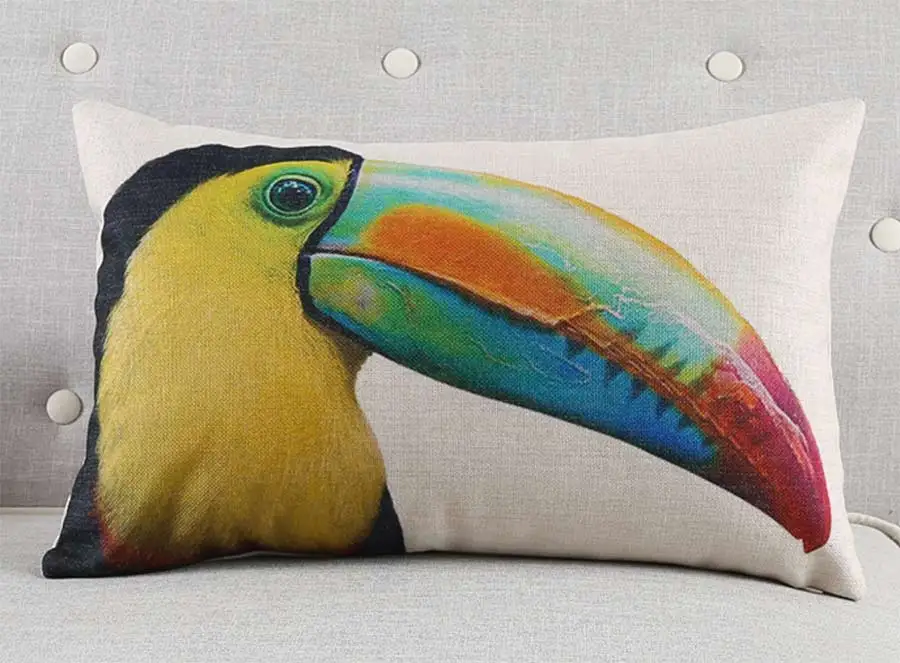 Бесплатная доставка! Геометрические Животные птица квадратная диванная