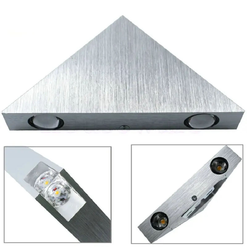 Настенное алюминиевое современное бра с треугольным дизайном 3 Вт холодный белый