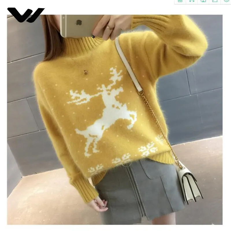 New Arrival Sweaters Fashion 2018 Women Korean Winter Loose Pullover Warm Sweater Sweet Wild Turtleneck Knit | Женская одежда