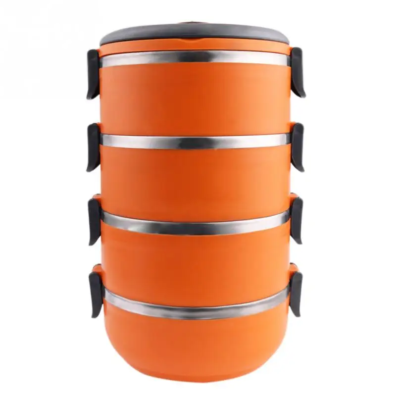 Четыре Слоя Пищевой Контейнер Из Нержавеющей Стали Миски набор Тепловой