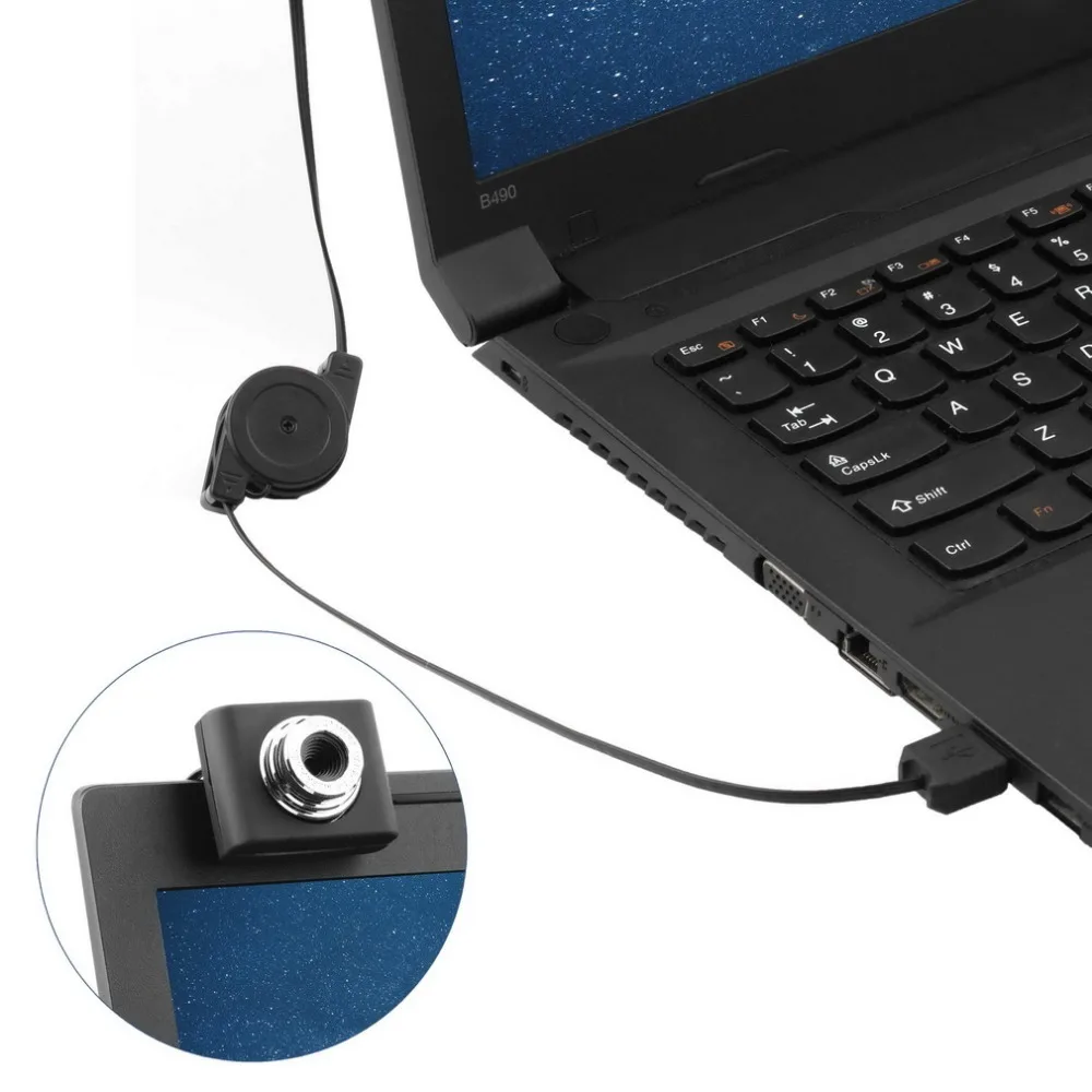 Высокое разрешение Мини USB2.0 5 м выдвижной зажим веб-камера для компьютера ноутбука 5 мегапикселей USB Выдвижной кабель веб-камера
