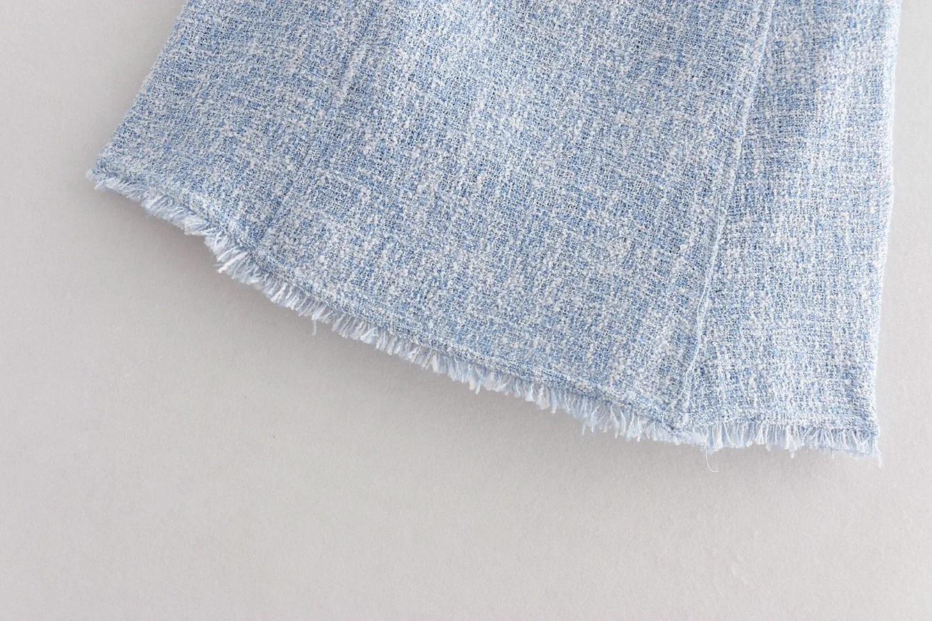 Мини юбка VOGUEIN светло синяя с накладными карманами|Женские юбки| |