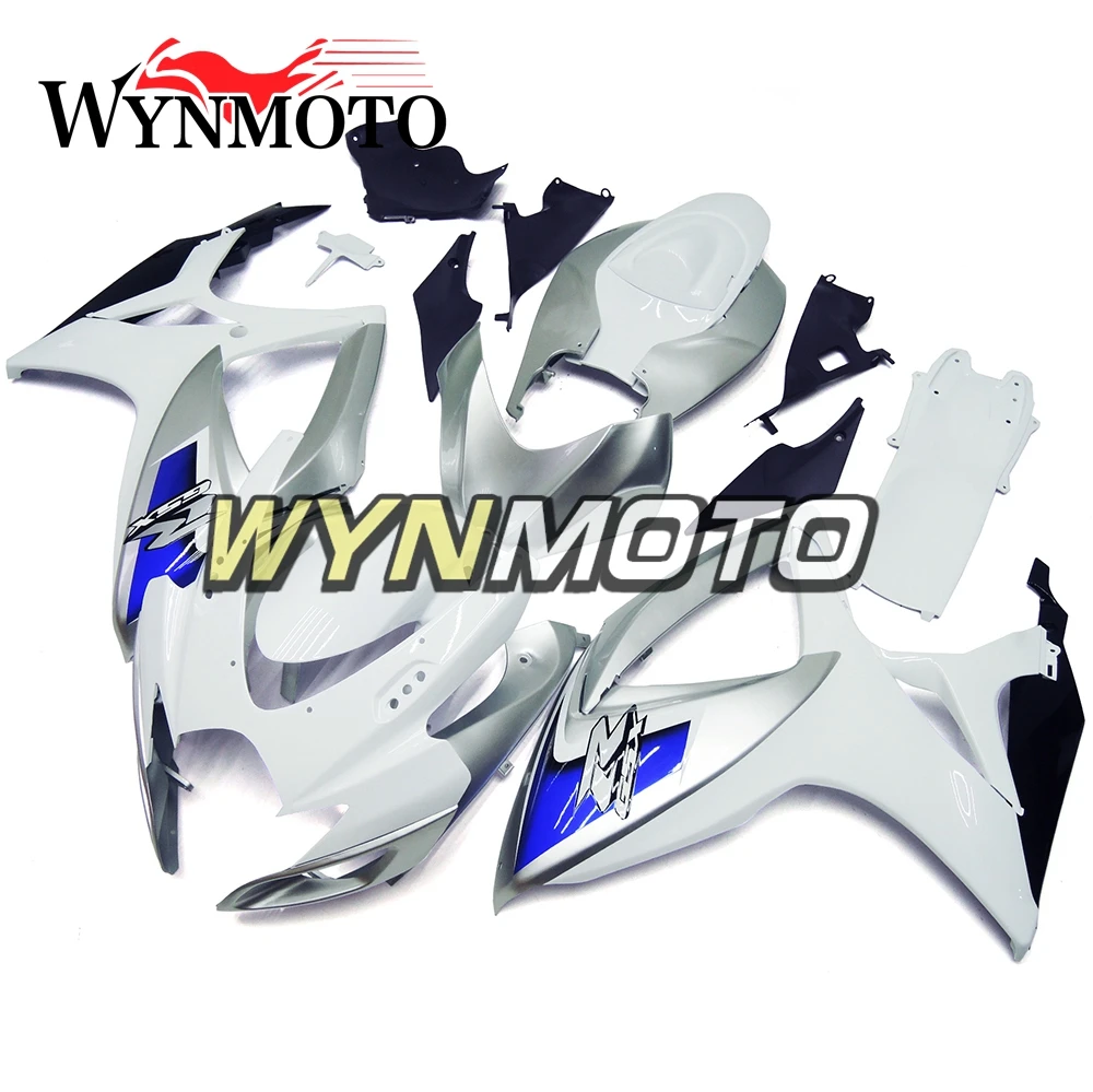 

Full ABS Injection Fairings For Suzuki GSXR600 - 750 K6 2006 2007 Motorbike White Silver Fairing Kits Bodywork Body Frames New