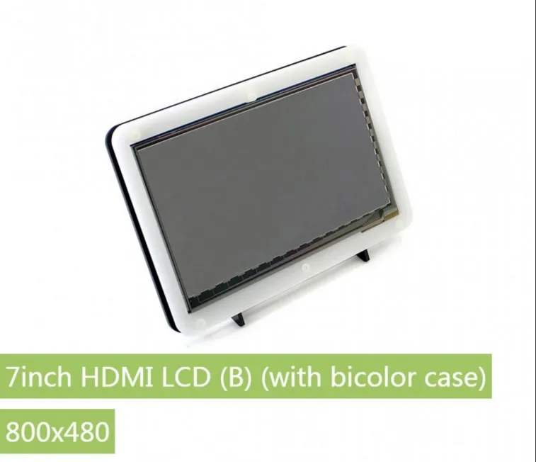 7 дюймовый HDMI LCD (B) + двухцветный чехол 800X480 емкостный сенсорный блок для RPi 2 B/3 B/ Banana
