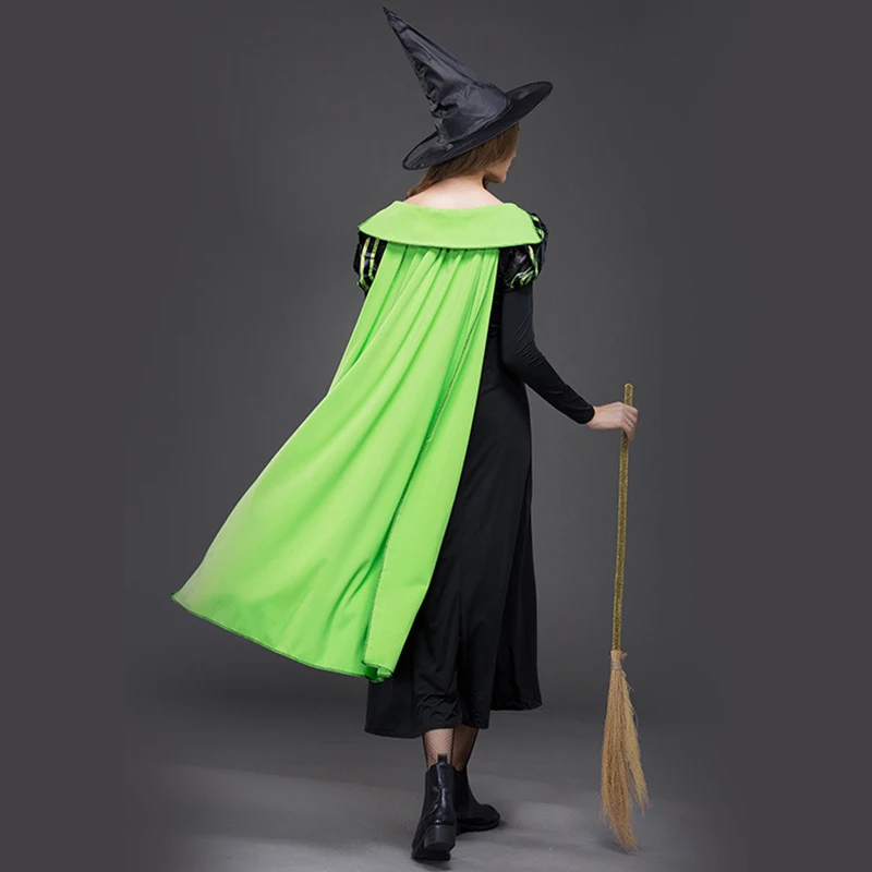 

Free shipping new magic girl game suit sexy high shredded milk fiber long sleeve dress Halloween Witch cosplay Costume adult