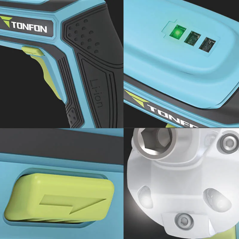 Беспроводная электрическая Аккумуляторная дрель Youpin Tonfon ударный пистолет